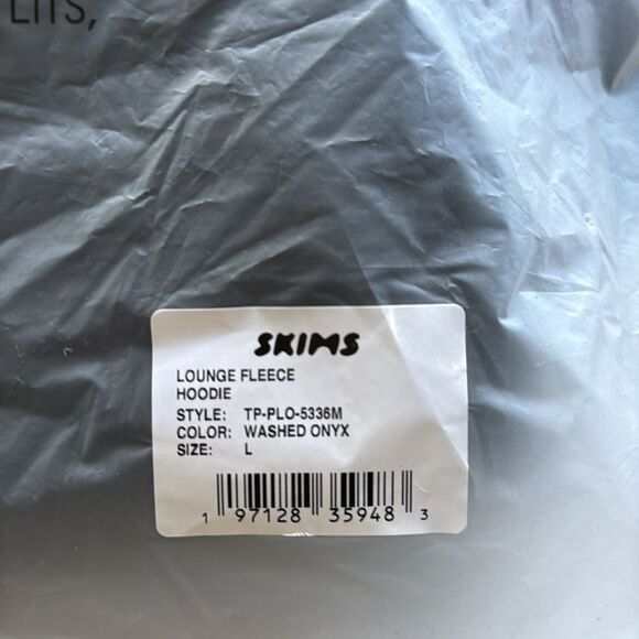 Skims LOUNGE CLASSIC HOODIE Washed onyx black size Large NWT in packaging - Picture 6 of 6